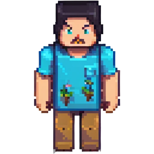 Minecraft blocky character emoji