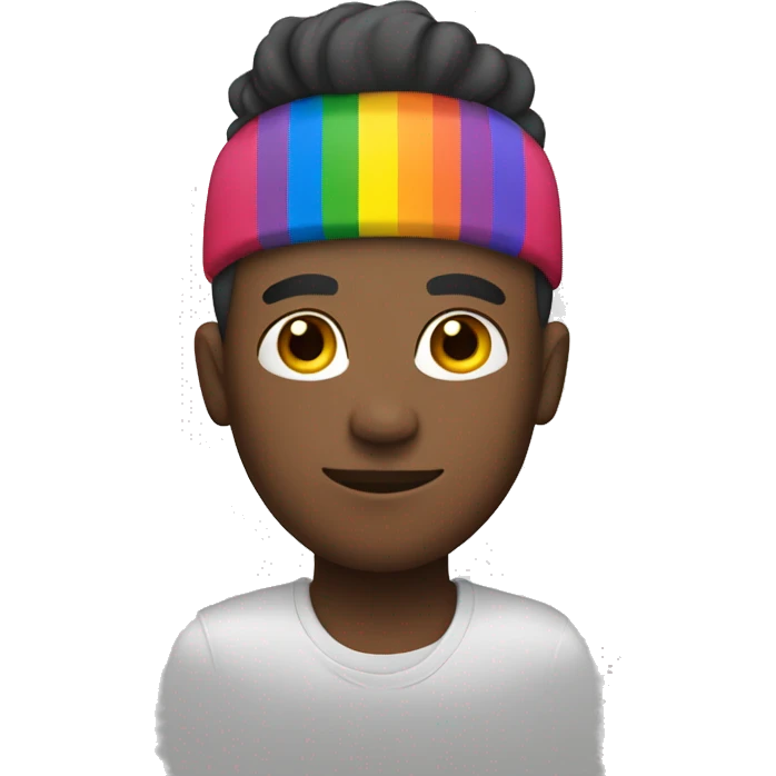 Gay man with a pride flag emoji