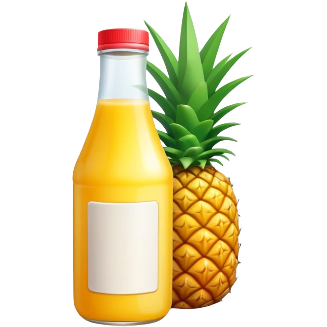 Pineapple juice bottle emoji