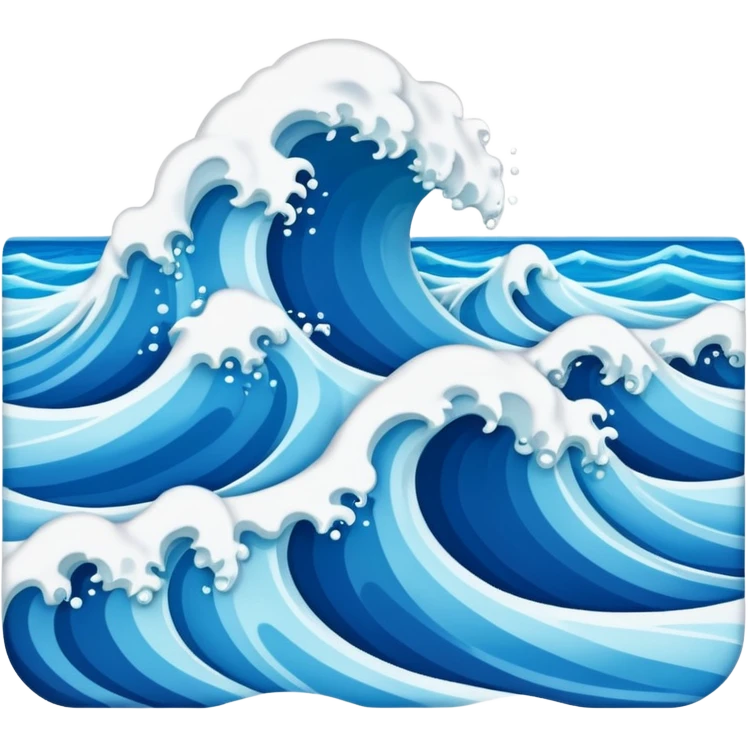calm Ocean Waves on shore  emoji