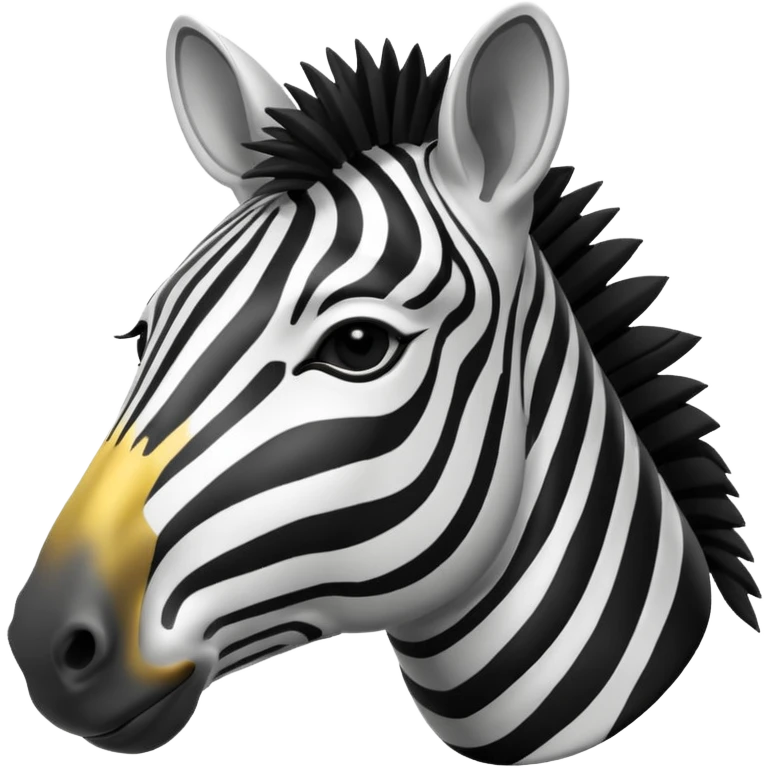 black and white zebra face emoji