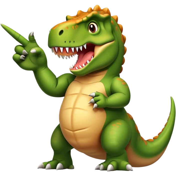 T Rex reverse middle finger emoji