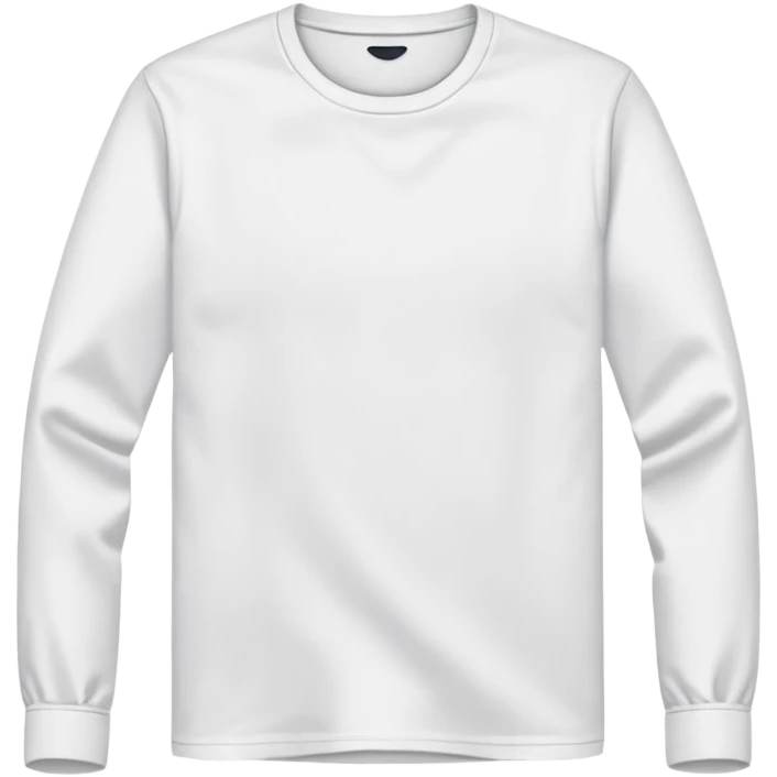White Long sleeve no just the long sleeve no guy no emoji as well just a plain white long sleeve  emoji