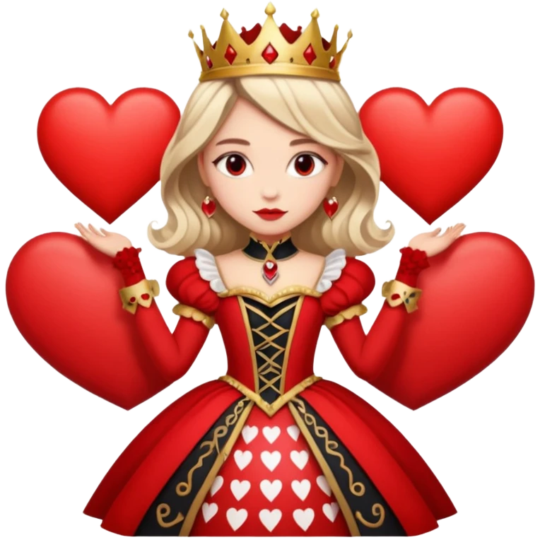 Freya Skye lose my head junior Eurovision 2022 red queen of hearts style emoji