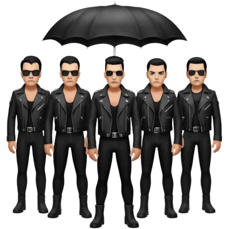 Whole rammstein band standing as a group emoji
