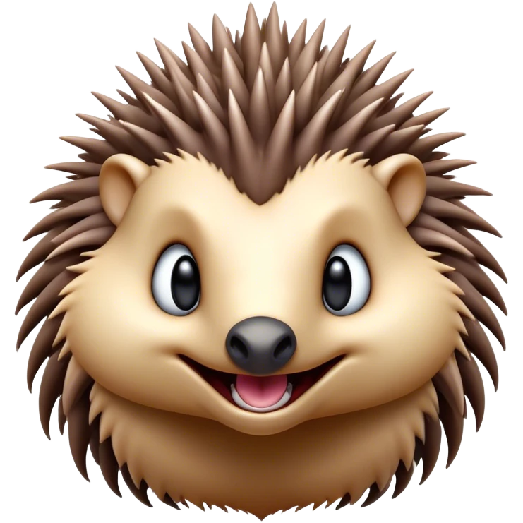 Cinematic Comical Echidna Portrait Emoji, Head tilted dramatically with an exaggeratedly amused expression, featuring a quirky, spiky fur with a scrunched-up face and wide, expressive eyes full of playful disbelief, Simplified yet hilariously expressive features, highly detailed, glowing with a slightly sassy glow, high shine, dramatic yet playful, stylized with an air of cheeky mischief, bright and endearing, soft glowing outline, capturing the essence of a spirited and over‐the‐top echidna, so meme‐worthy it feels like it could prick its way into internet fame instantly! emoji