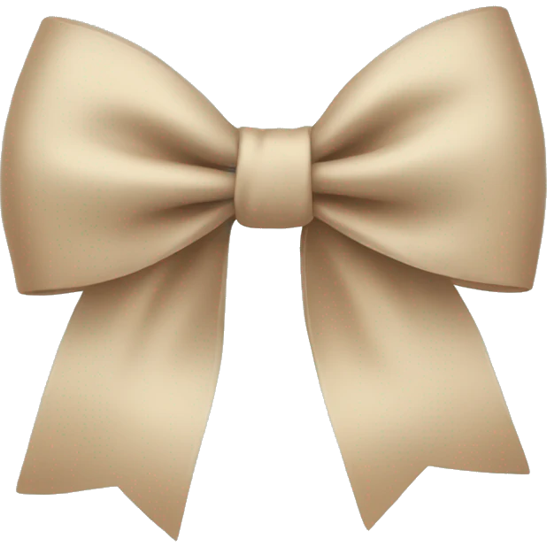 Beige bow emoji