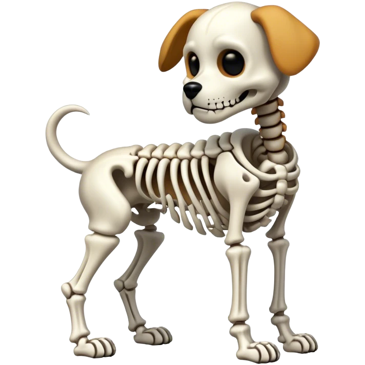 Skeleton dog emoji