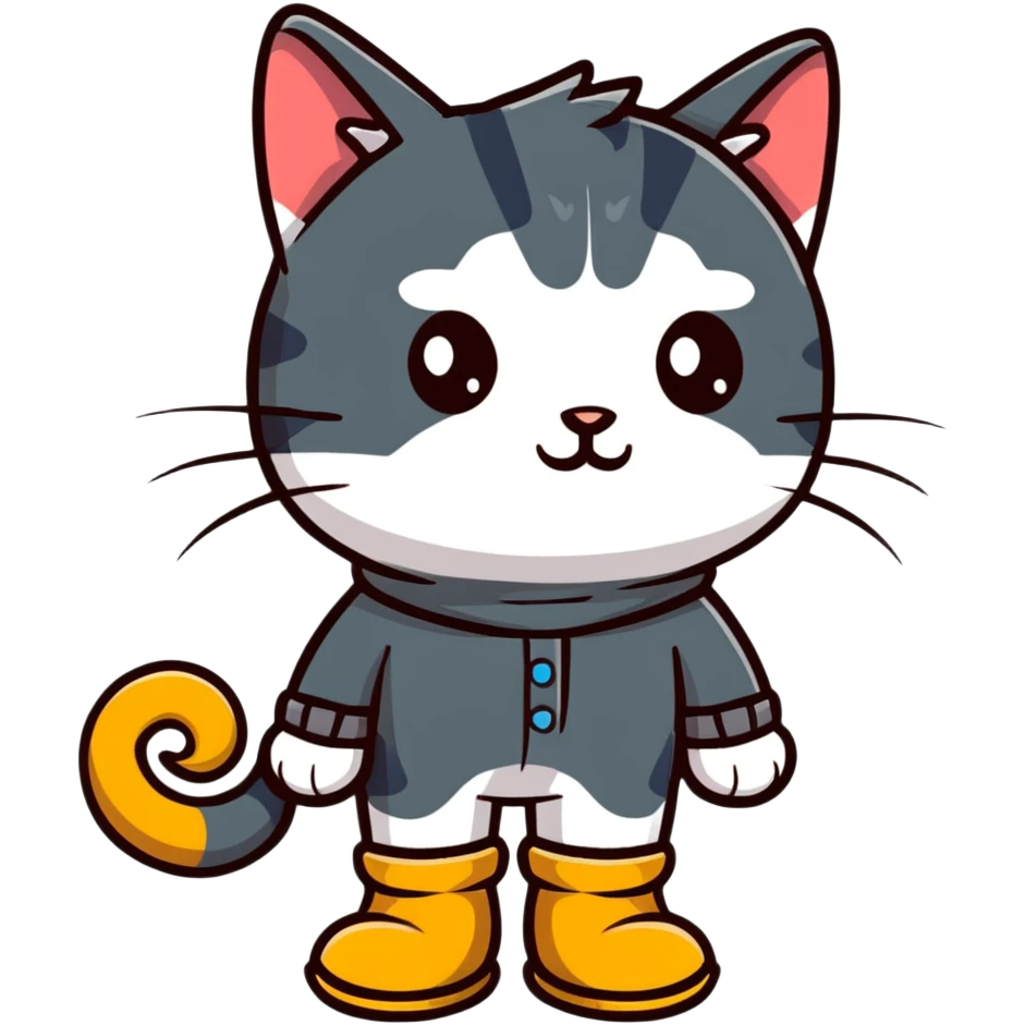 a cat wearing boots emoji