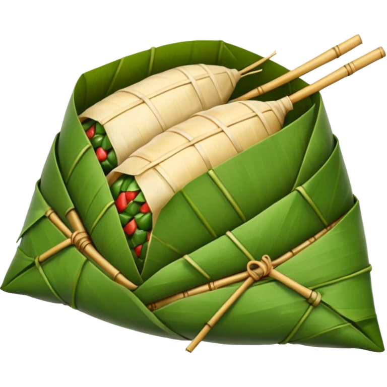 zongzi, cut open to show sticky rice filling emoji