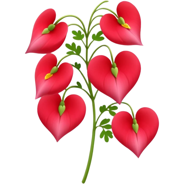 Dicentra spectabilis in red emoji