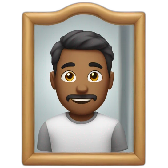 Guy looking in a mirror  emoji