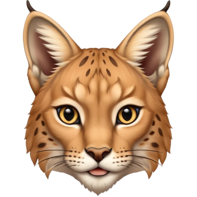 A high-resolution photo-realistic digital illustration of a baby lynx, chest upward A high-resolution, photo-realistic digital illustration of a majestic young Eurasian lynx, shown from the shoulder upwards with lynx markings, zoomed out emoji