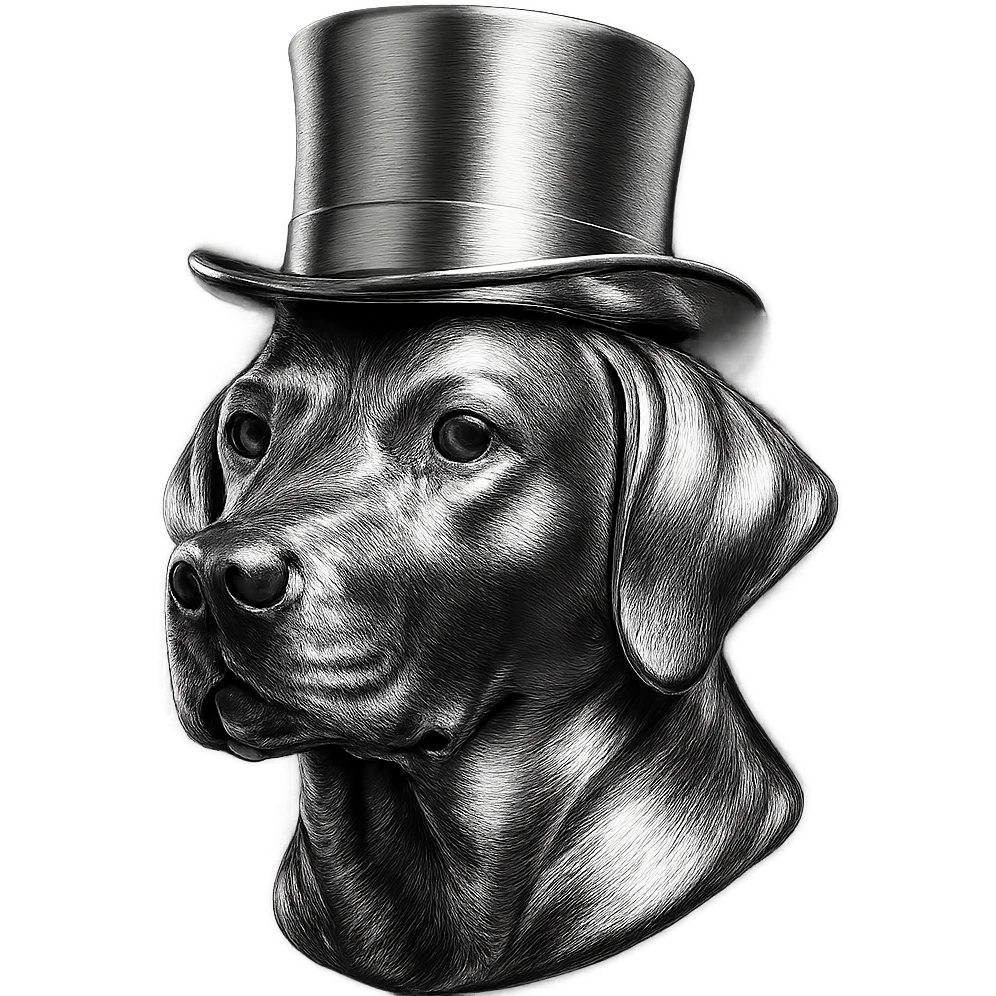 dog in a top hat emoji