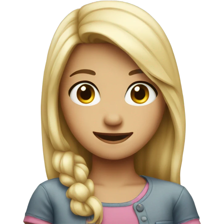 A girl showing hart  emoji