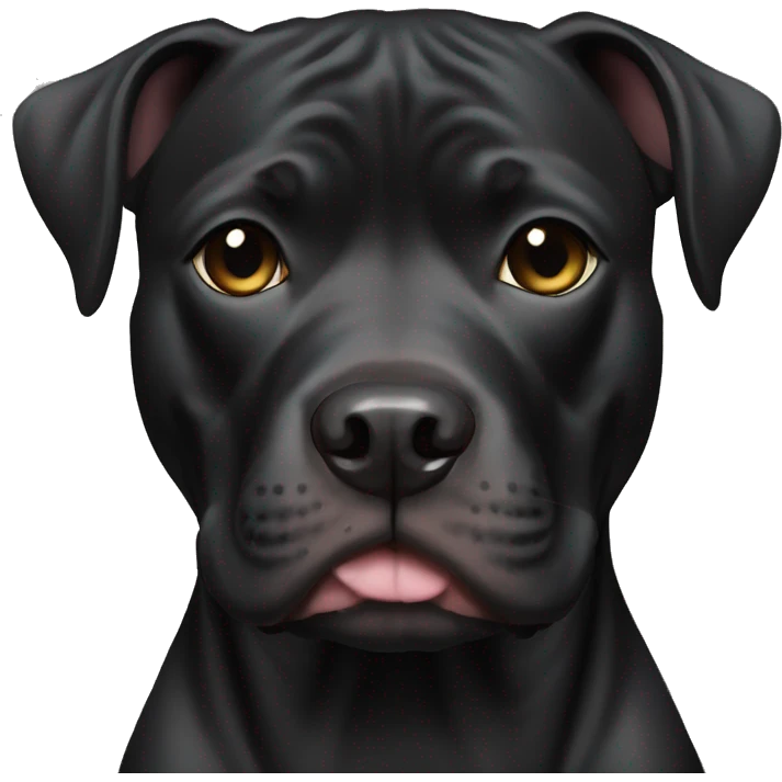 All black pit bull emoji