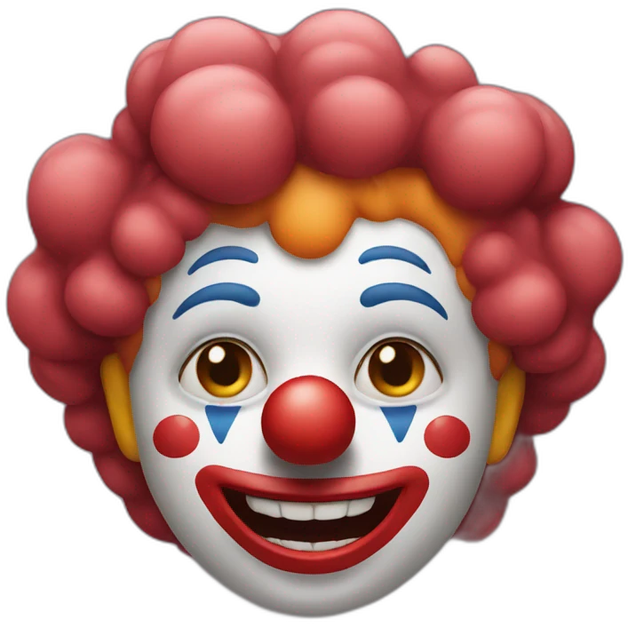with clown emoji