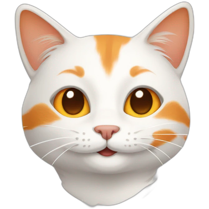 orange white cat smiling emoji