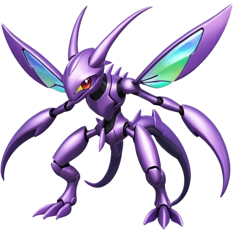 Shiny Genesect-Miraidon-Lunala-Fakémon-hybrid-creature (full body)  emoji