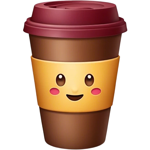 burgundy TAKEAWAY coffee emoji