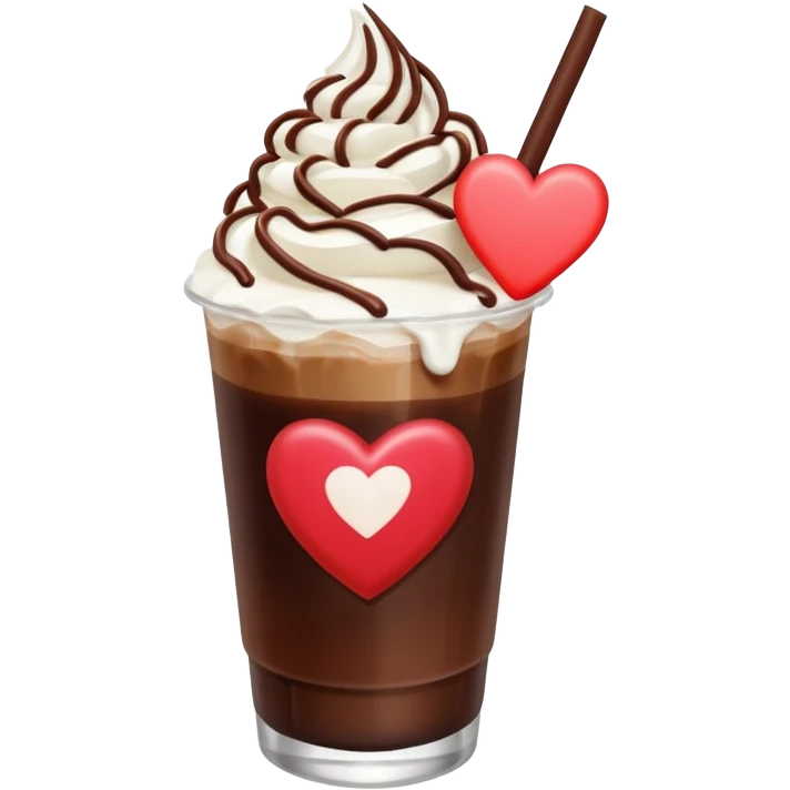 valentines themed iced americao emoji