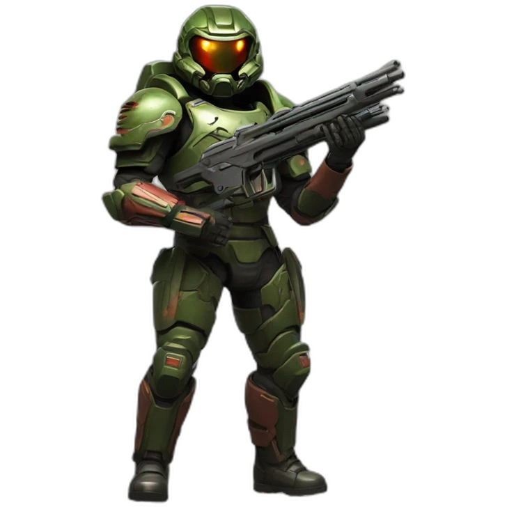 Doom slayer with shotgun emoji