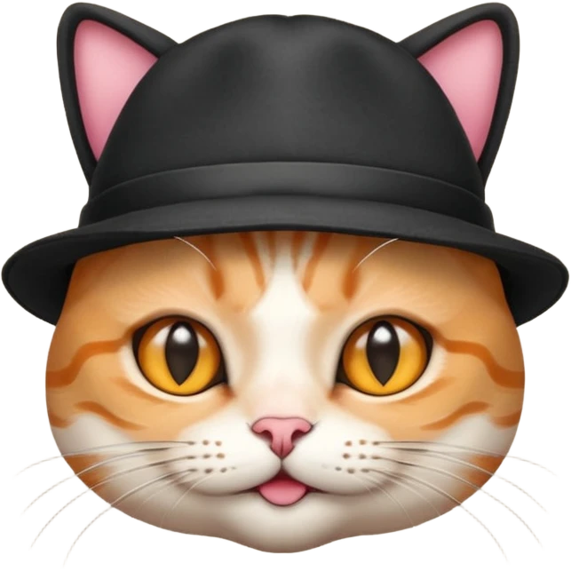 Create a cat with hat emoji