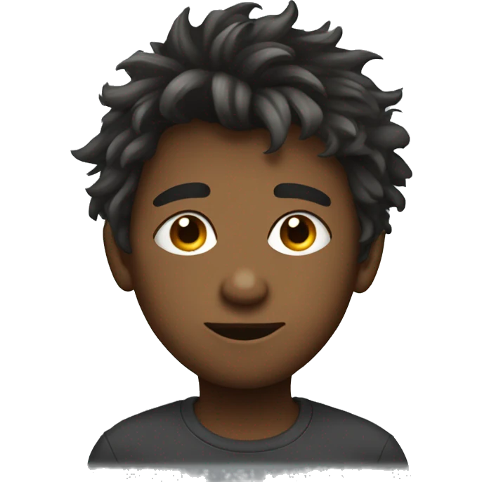 Anima boy with messy hair emoji