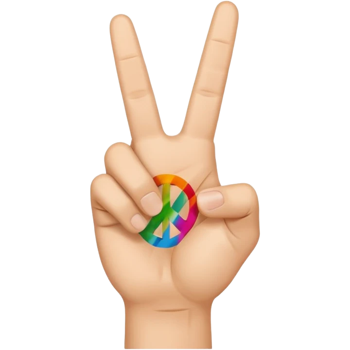 Peace sign with thumb sticking out emoji