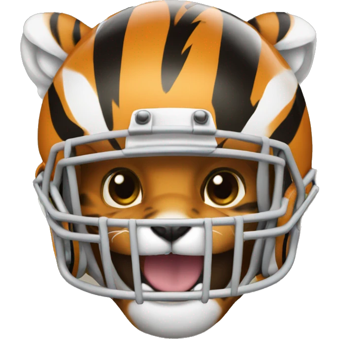 Tiger wearing a football helmet  emoji