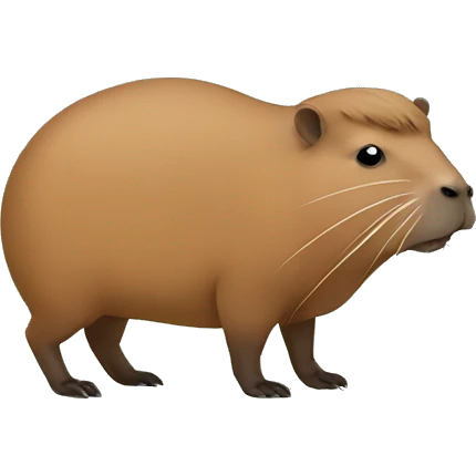 A capybara with a bow on its head emoji