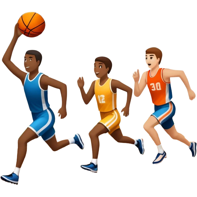 An icon featuring a stadium with cheering fans, a race track in the background, and athletes in motion. The scene includes a football, basketball, and running lanes, symbolizing the energy and excitement of live sports events. transparent background, it captures the thrill of competition. emoji