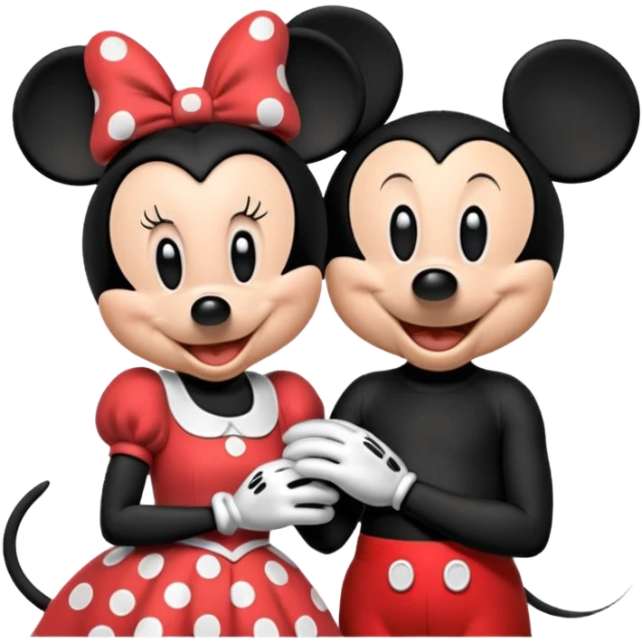 Mickey Mouse and Minnie mouse emoji