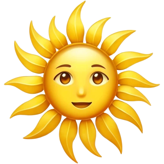 Golden sun emoji