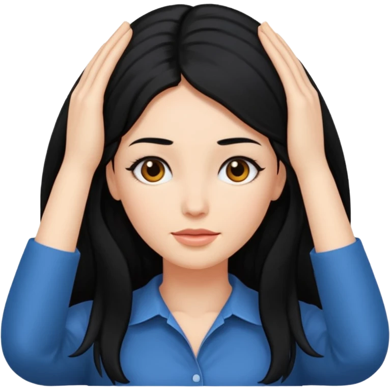 decision gesture women hands on top of the head emoji