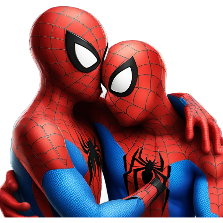 Spider-Man kissing Spider-Man emoji