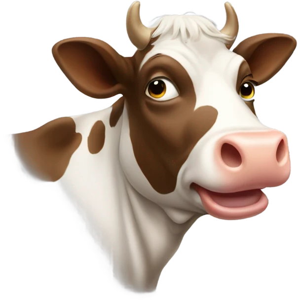 a cow shushing someone  emoji