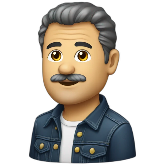 Jean-Marie Bigard black slin t shirt emoji