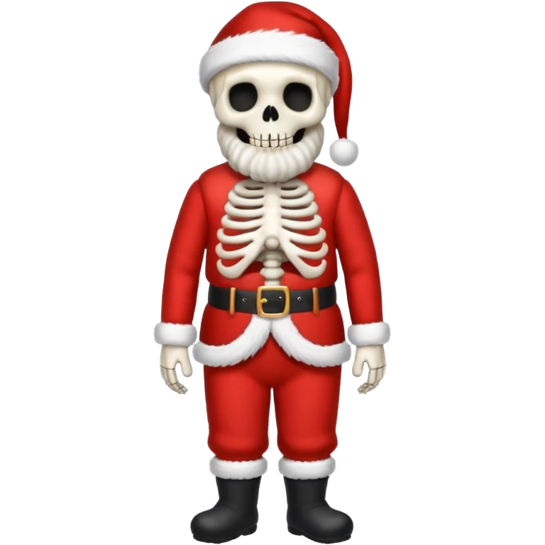 Skeleton death dressed as santa emoji