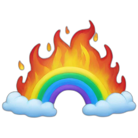 rainbow fire emoji