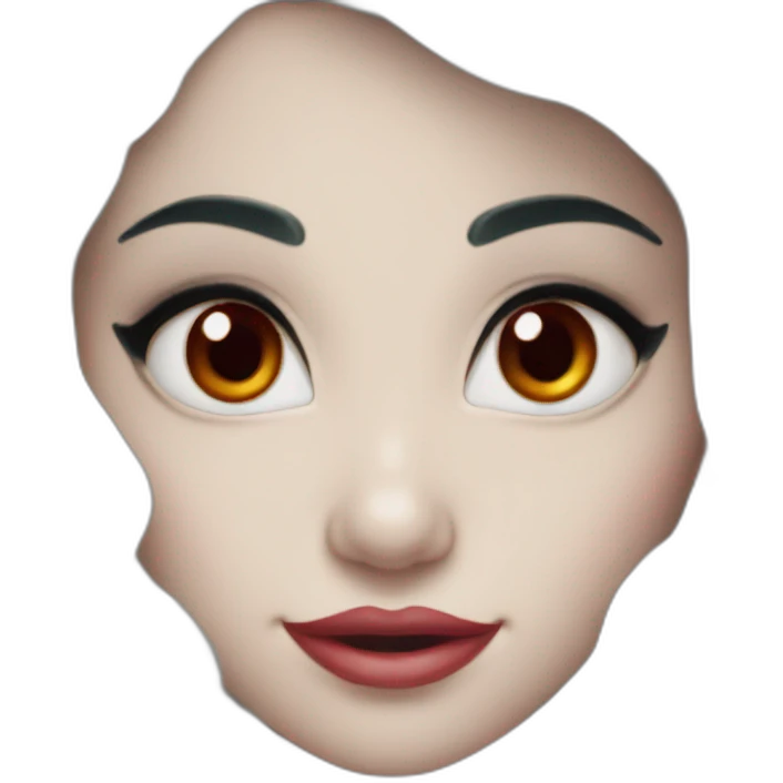 mermaid ariel with red eyes emoji