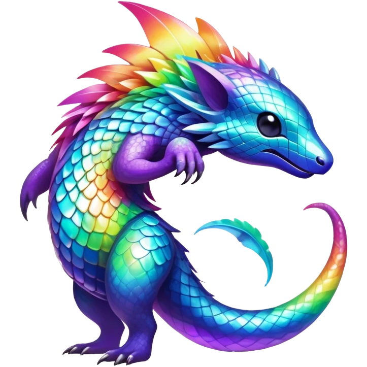  Shiny sparkly fantasy transparent bioluminescent luminescent vibrant bright pastel dark exotic tropical iridescent colorful nebula rainbow gradients cyber-Protogen-Fakémon-Pokémon-Vernid-creature emoji