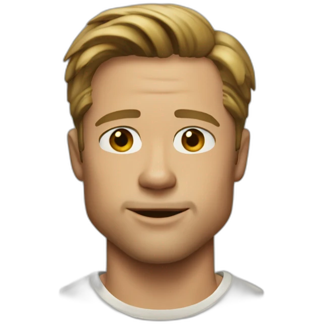 Brad pitt sans moustache emoji