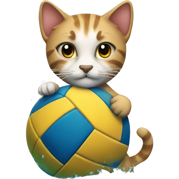 a cat playing waterpolo emoji