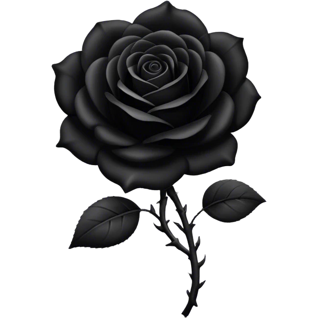 Black rose emoji