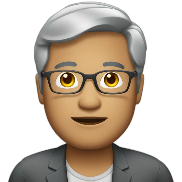 malay fatty face man tv host with glasses greyish hair emoji