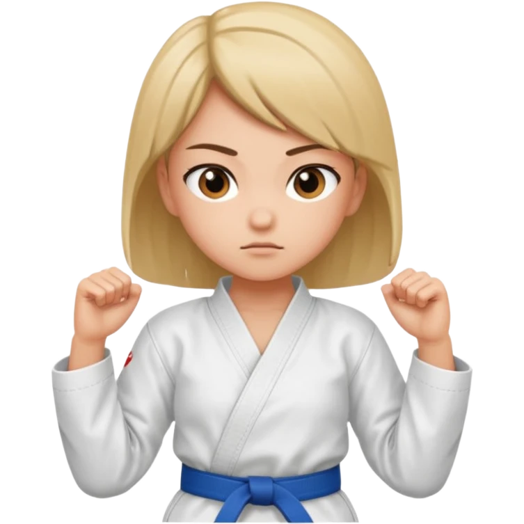 karate kid, girl,  emoji