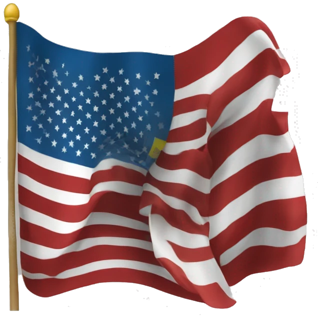 Ukrainian American flag emoji