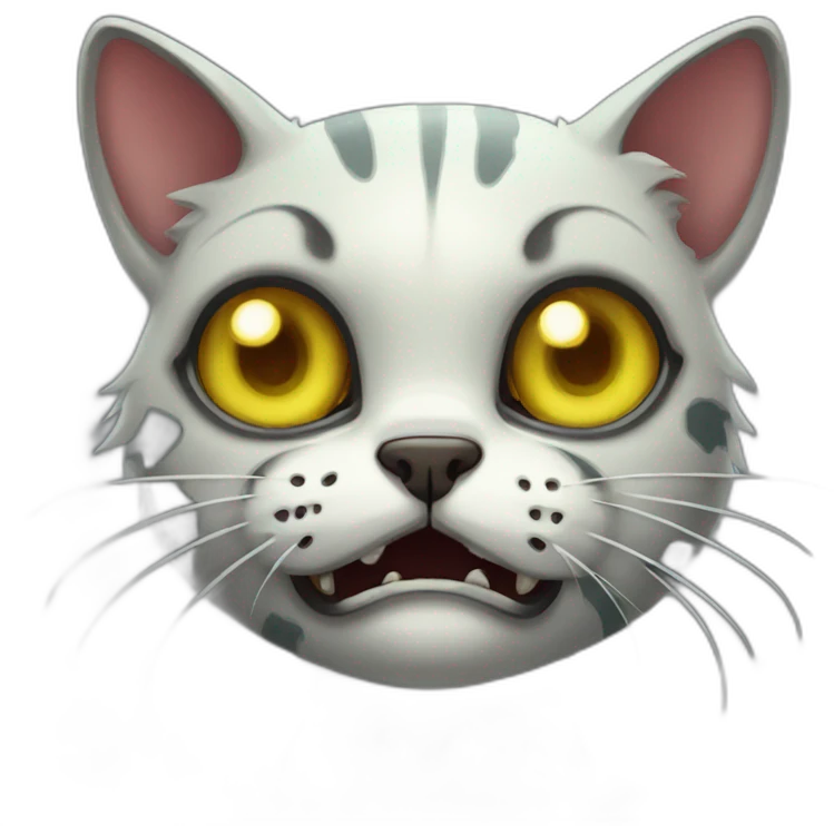 Zombie cat emoji