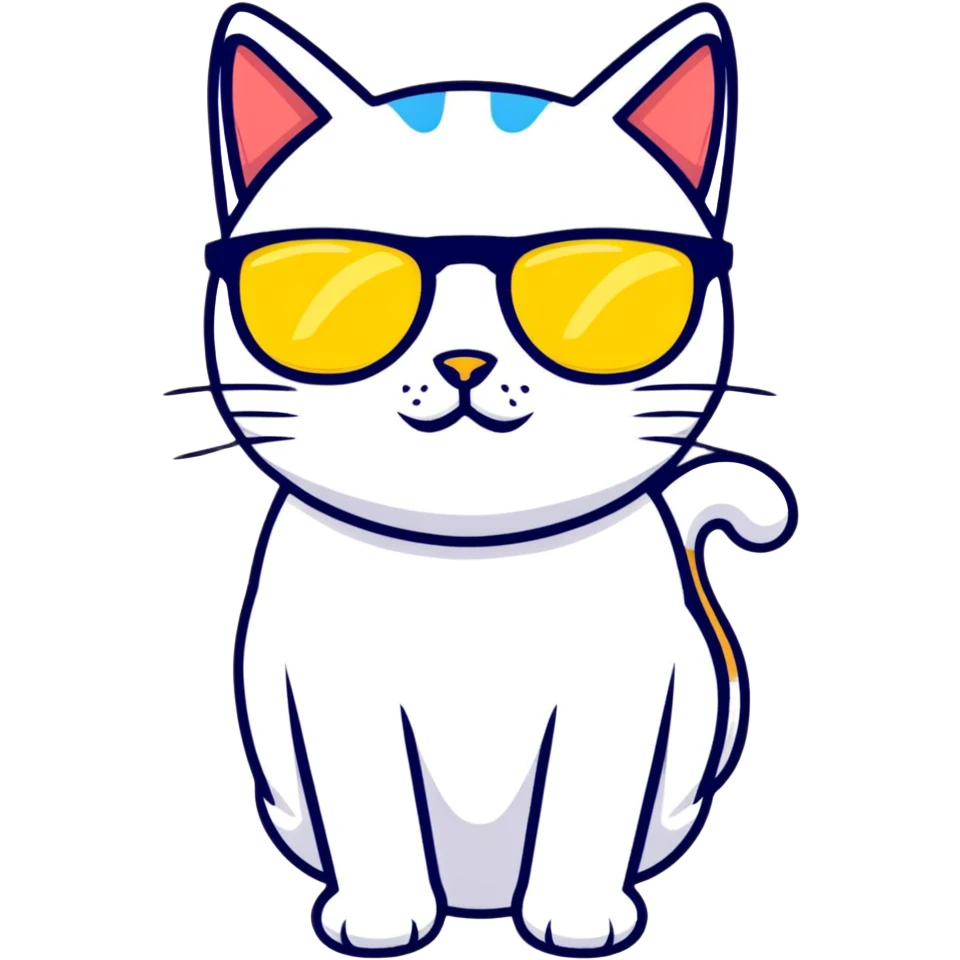Cat with sunglasses emoji
